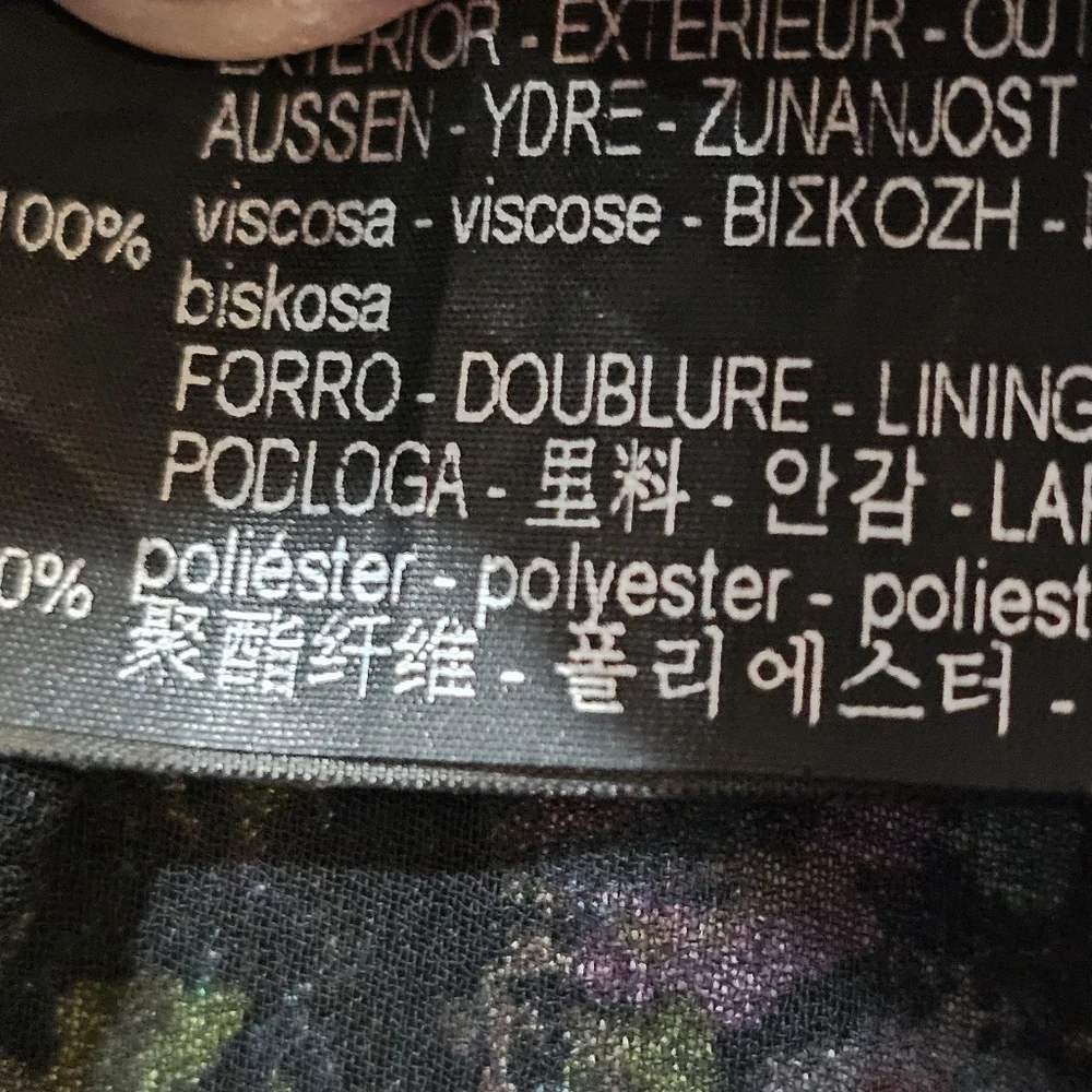 ZARA Black Flora Print long Sleeve Baby Doll Mini Dress Size Small Cottagecore - Picture 9 of 13